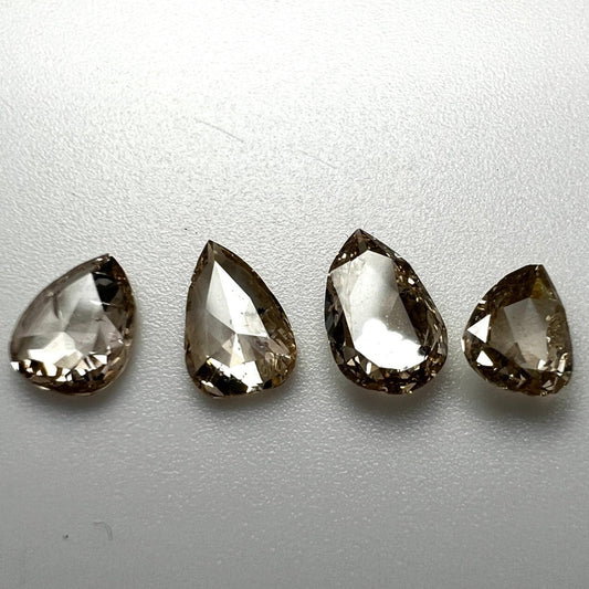 SET 4x Pear Diamant 1.03 Carat