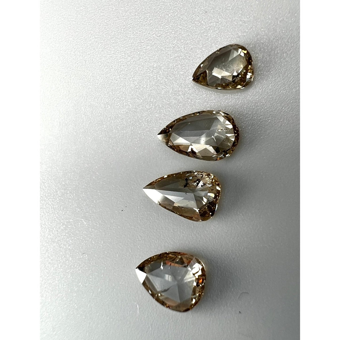 SET 4x Pear Diamant 1.03 Carat
