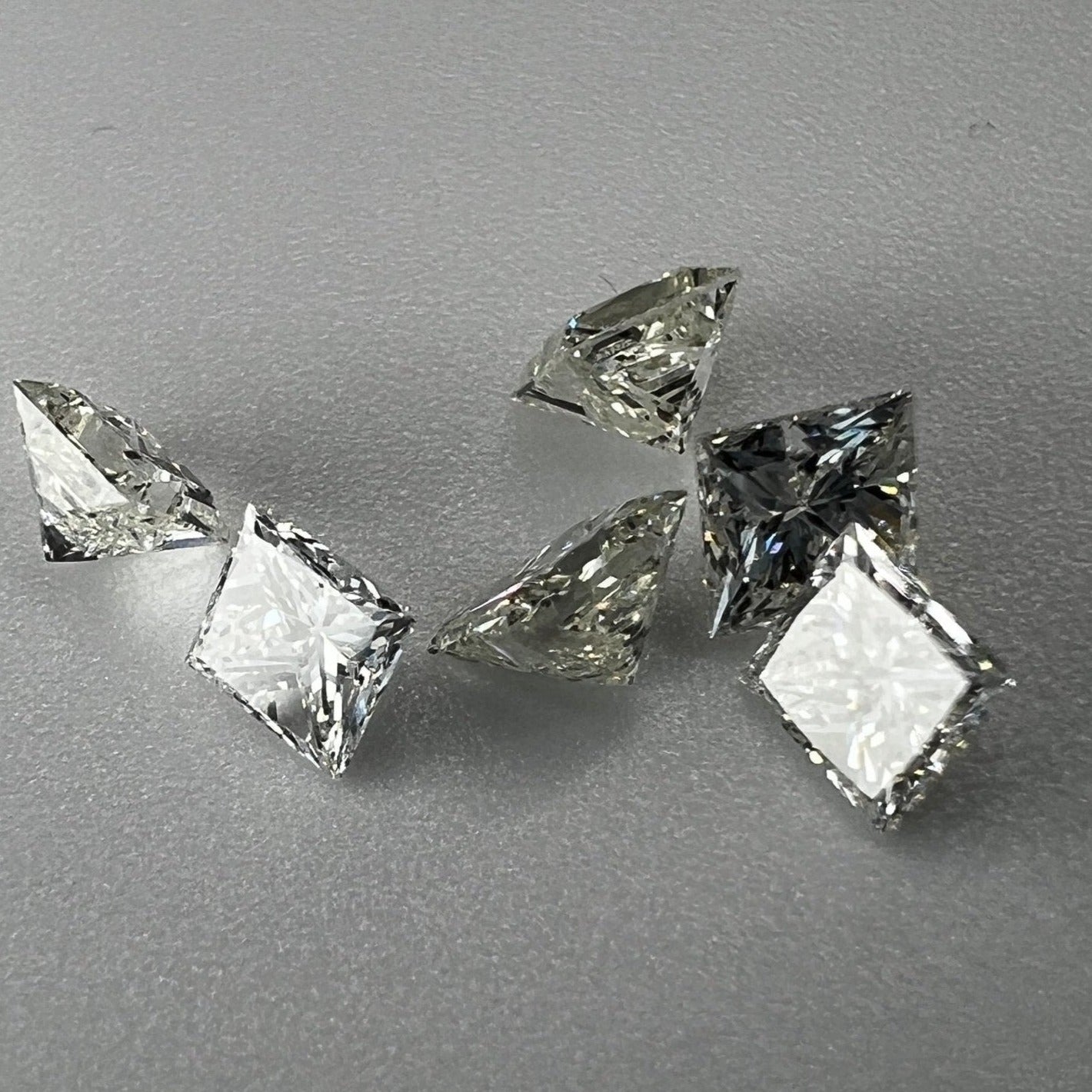 SET 6x Princess Diamant a 0.15 Karat I VVS