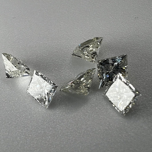 SET 6x Princess Diamant a 0.15 Karat I VVS