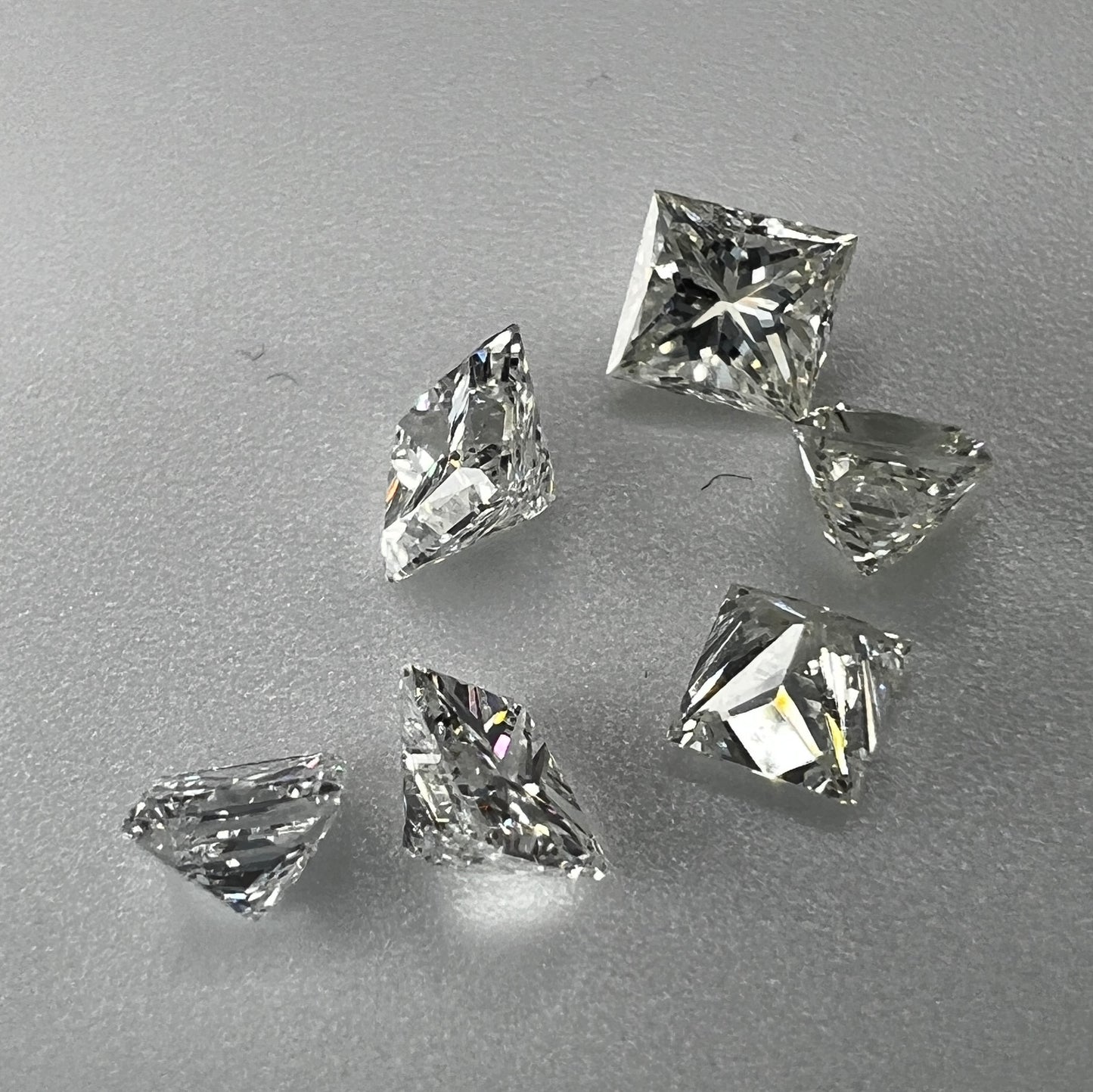 SET 6x Princess Diamant a 0.15 Karat I VVS