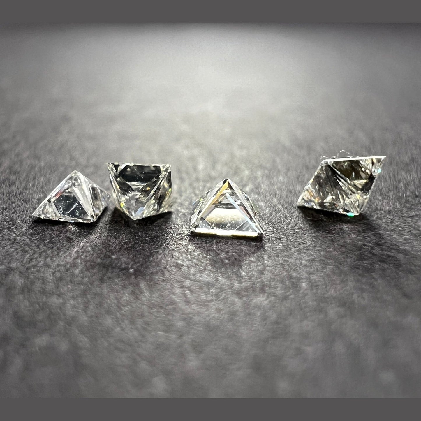 SET 4x Princess Diamant a 0.15 Karat I VVS
