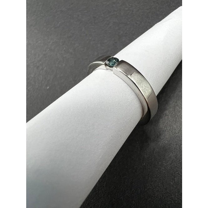 Diamantring I Grüner Diamant 0.09 ct I 925er Silber