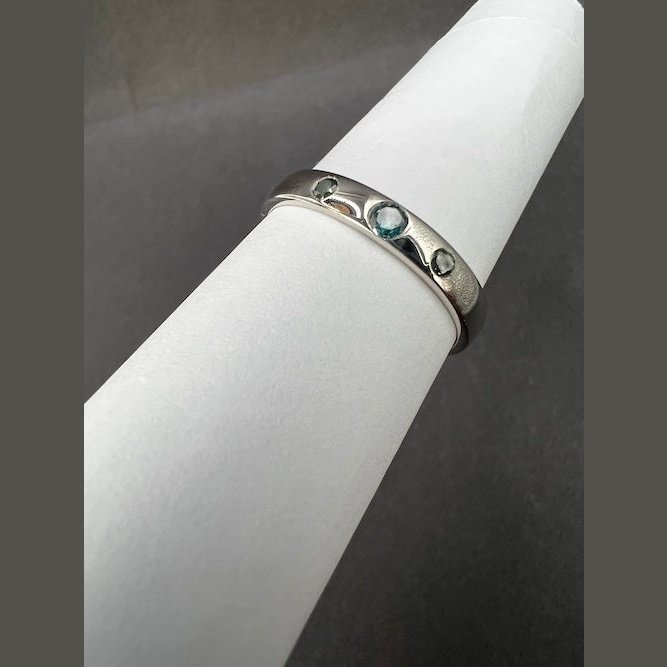 Diamantring I 3 Fancy Diamanten I 925er Silber