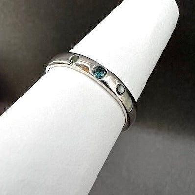 Diamantring I 3 Fancy Diamanten I 925er Silber