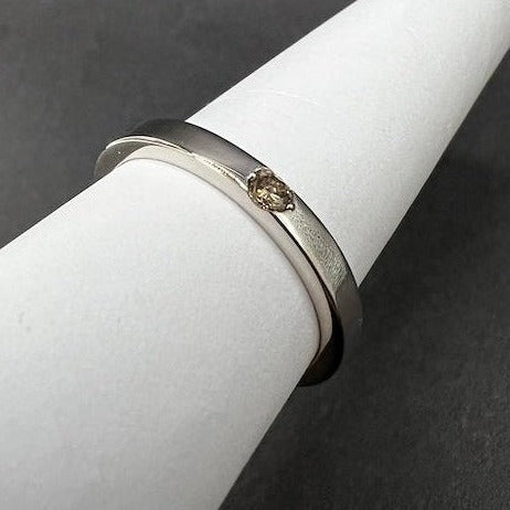 Diamantring I Champagner I 0.12 ct I 925er Silber