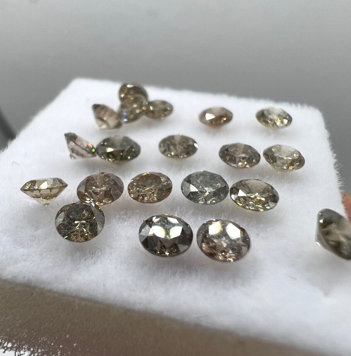 Lose Diamanten Mit 0,09-0,11 Carat Schöne Fancy Champagne Farbenene Diamanten