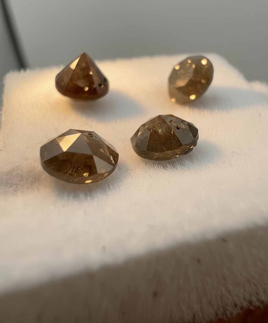 Lose Diamanten Mit ca. 0,6 Carat Schöne Champagne Farbene Diamanten
