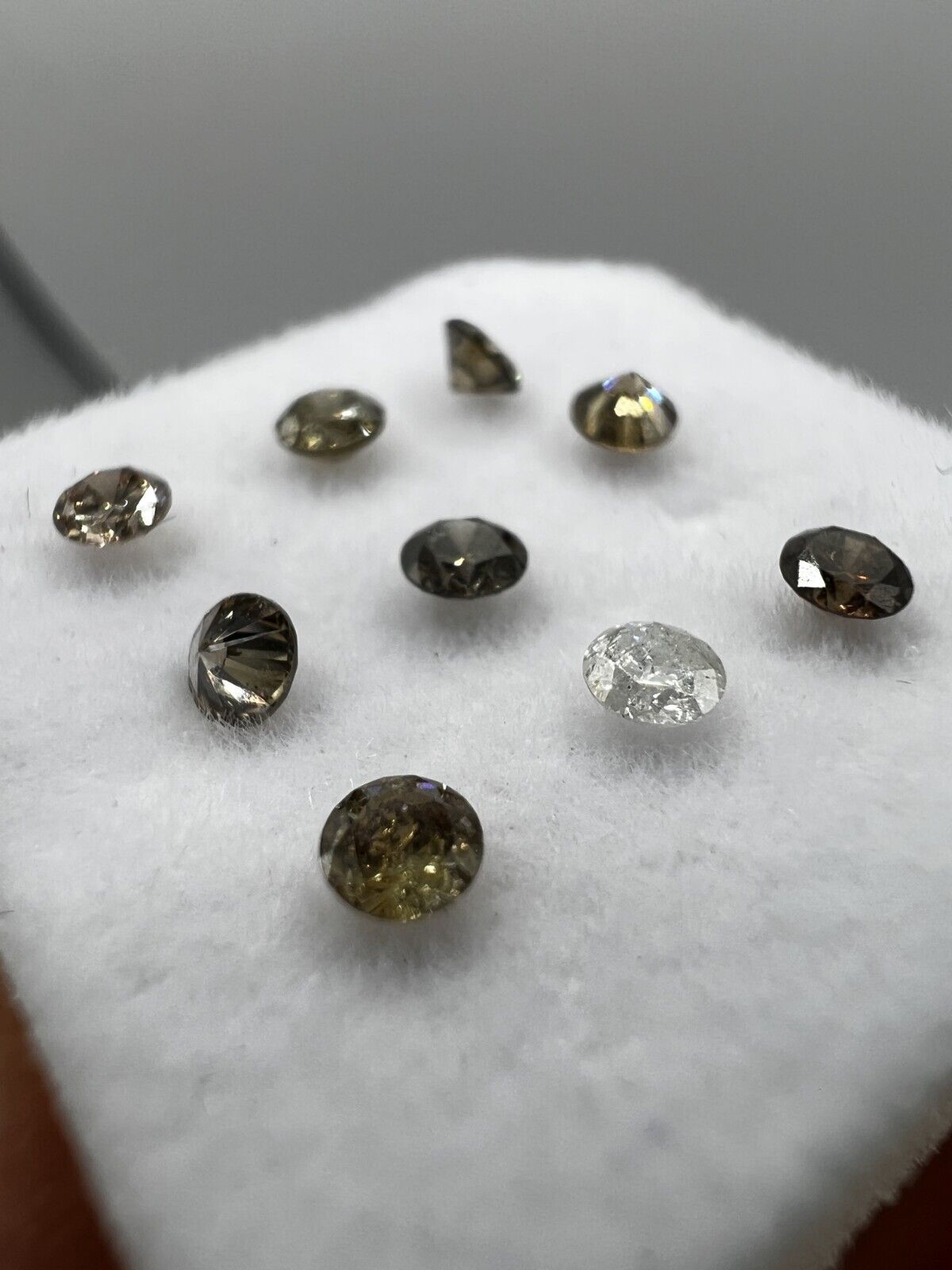 Loser Diamant Mit 0,085 Carat Schöne Fancy Champagne Farbenene Diamanten