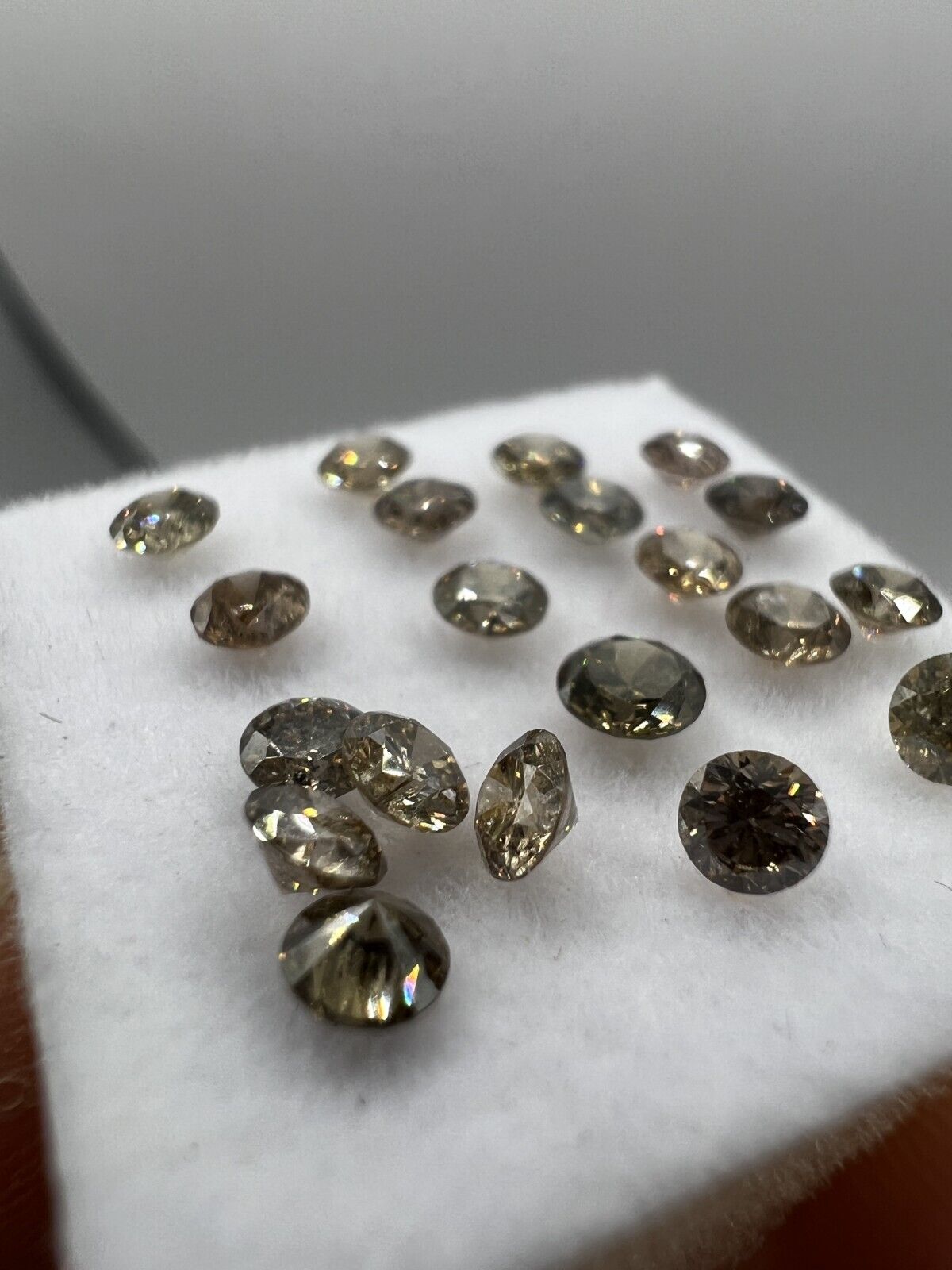 Lose Diamanten Mit 0,09-0,11 Carat Schöne Fancy Champagne Farbenene Diamanten