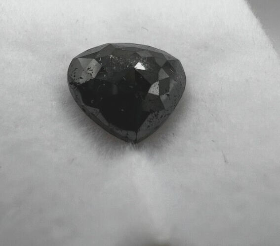 Loser Diamant Mit 2,51 Carat Schöner Schwarzer Fancy Farbener Diamant