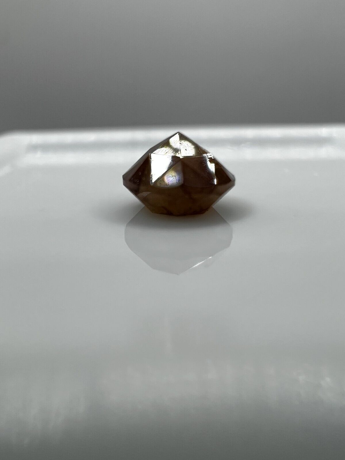 Loser Diamant Mit 0,34 Carat Schöner Braun Rötlicher Diamant