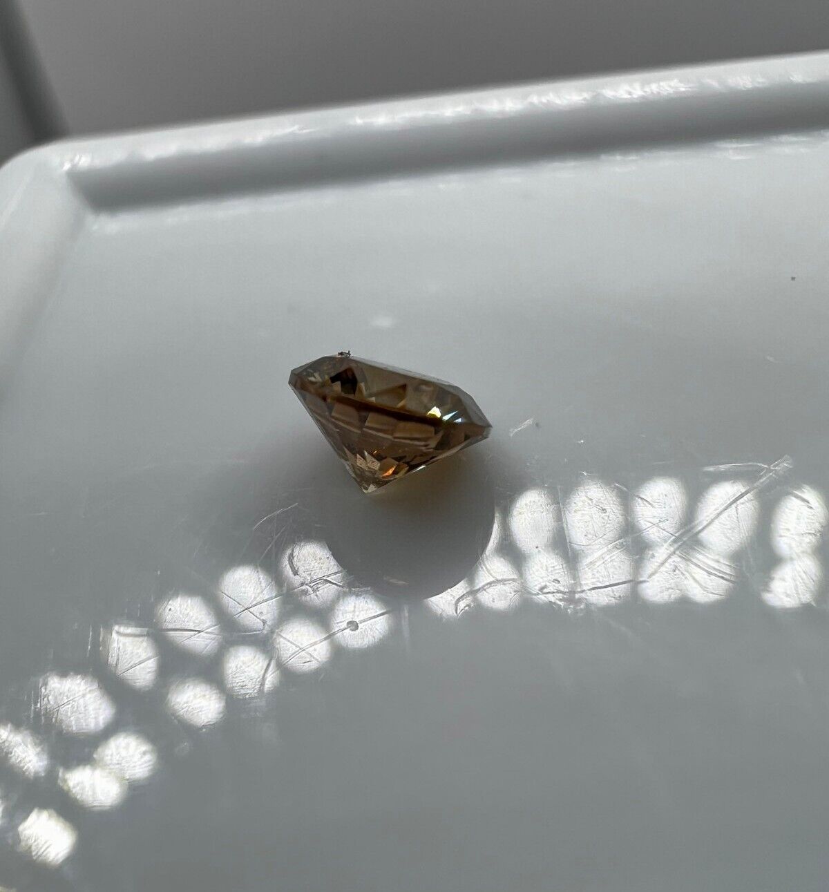 Loser Diamant Mit 0,2 Carat Schöner Champagne- Brauner Diamant