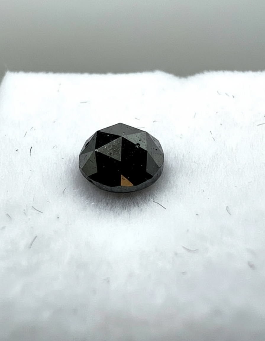 Loser Diamant Mit 0,980 Karat Schöner Schwarzer Diamant