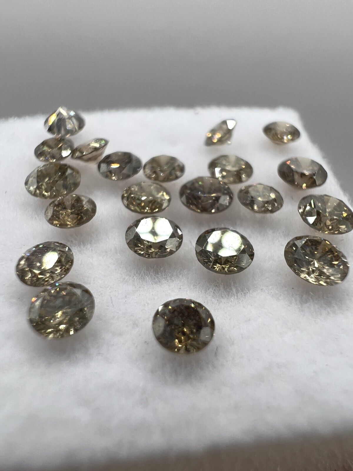 Loser Diamant Mit 0,08Carat Schöne Fancy Champagne Farbenene Diamanten