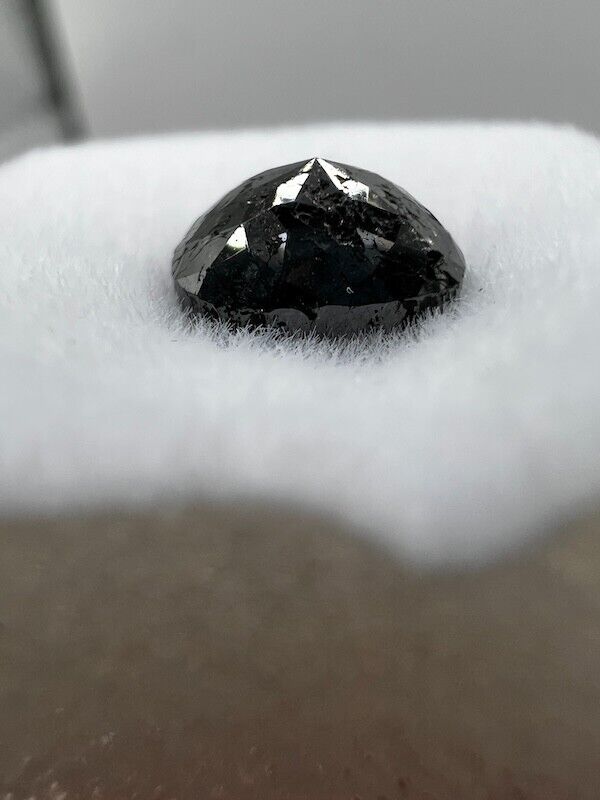 Loser Diamant Mit 1,4 Carat Schöner Schwarzer Fancy Farbener Diamant