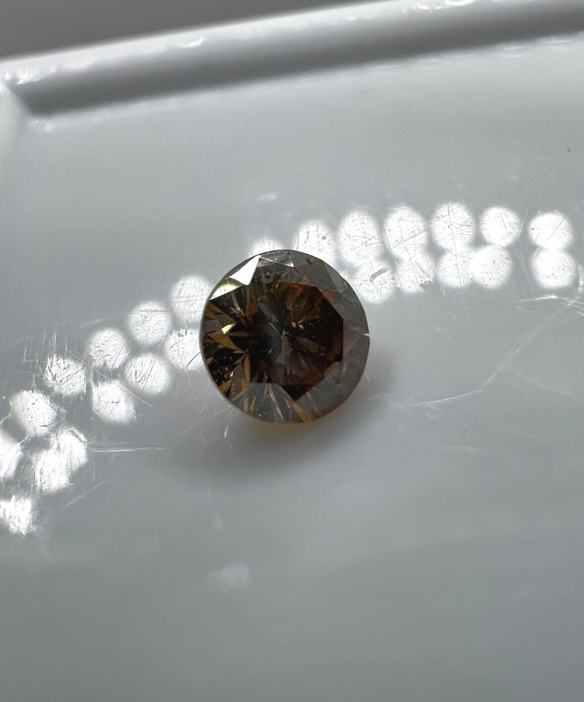 Loser Diamant Mit 0,2 Carat Schöner Champagne- Brauner Diamant