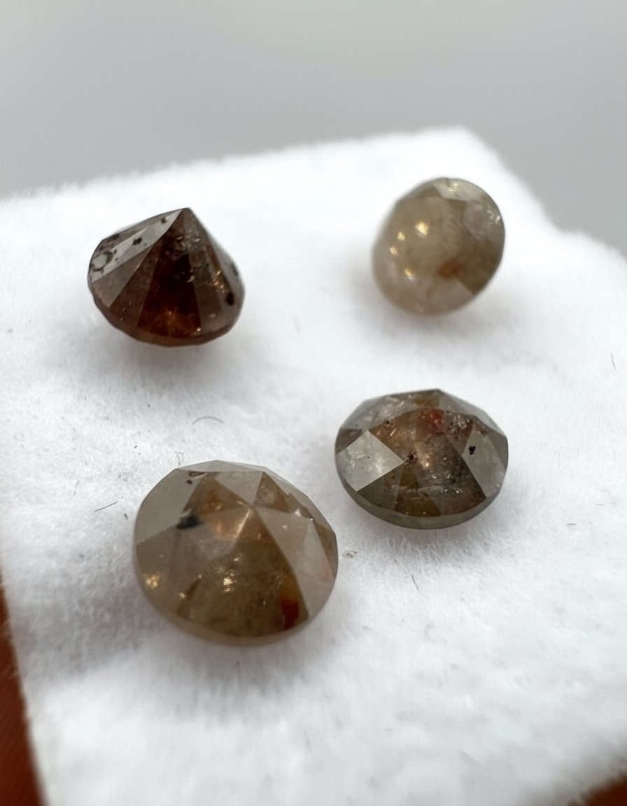 Lose Diamanten Mit ca. 0,6 Carat Schöne Champagne Farbene Diamanten