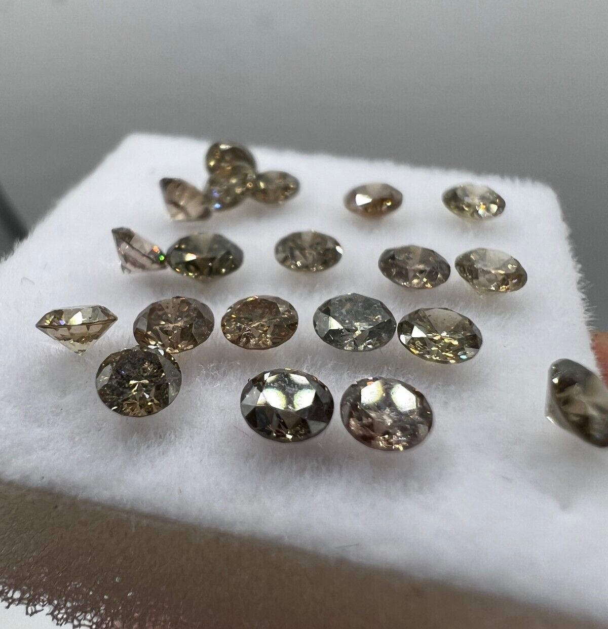 Lose Diamanten Mit 0,09-0,11 Carat Schöne Fancy Champagne Farbenene Diamanten