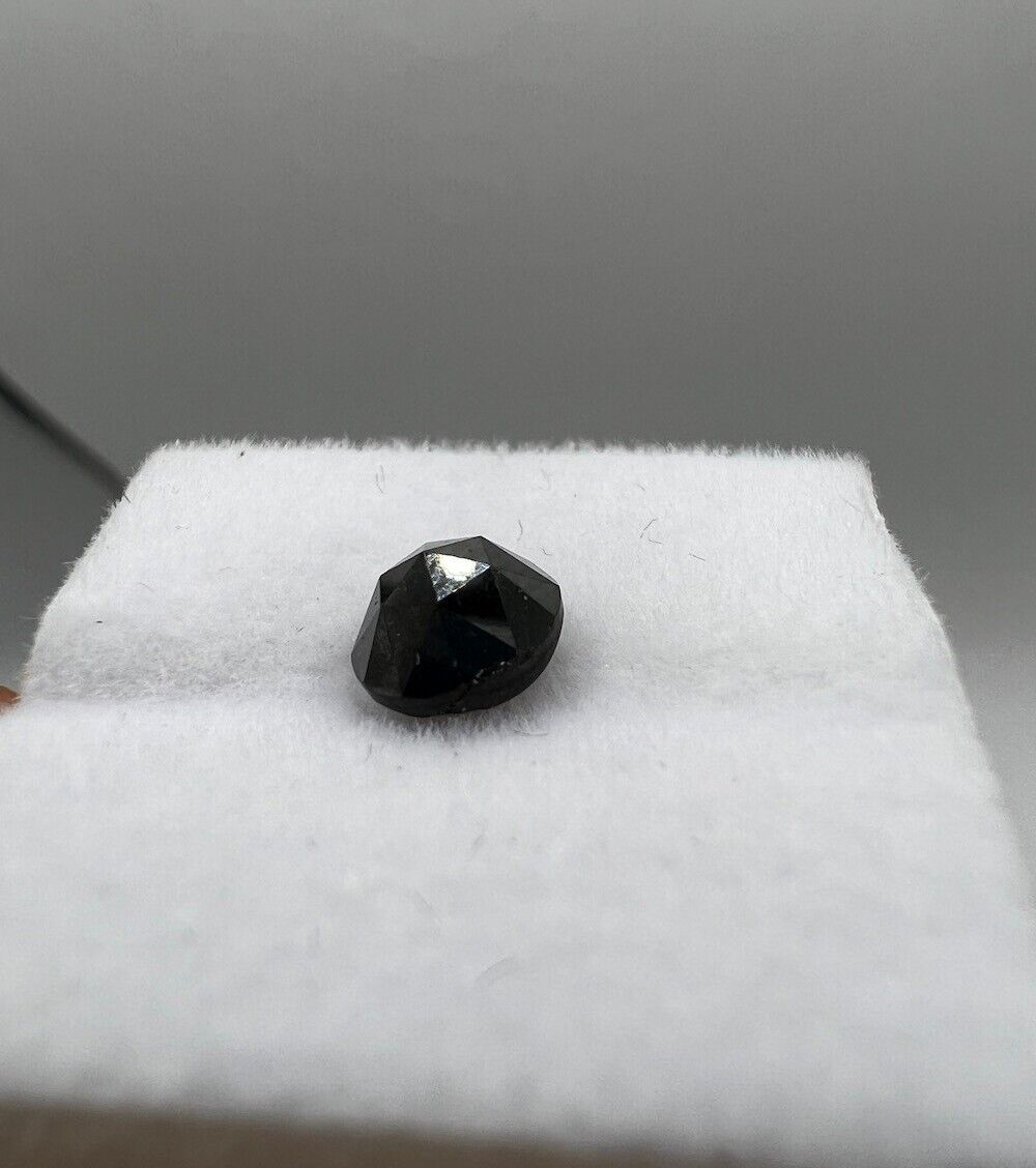 Loser Diamant Mit 1,185 Carat Schöner Fancy Schwarzer Diamant