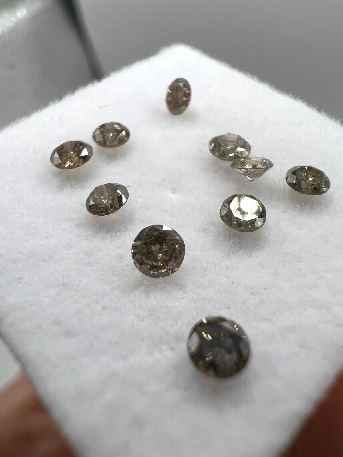 Loser Diamant Mit 0,07 Carat Schöne Fancy Champagne Farbenene Diamanten