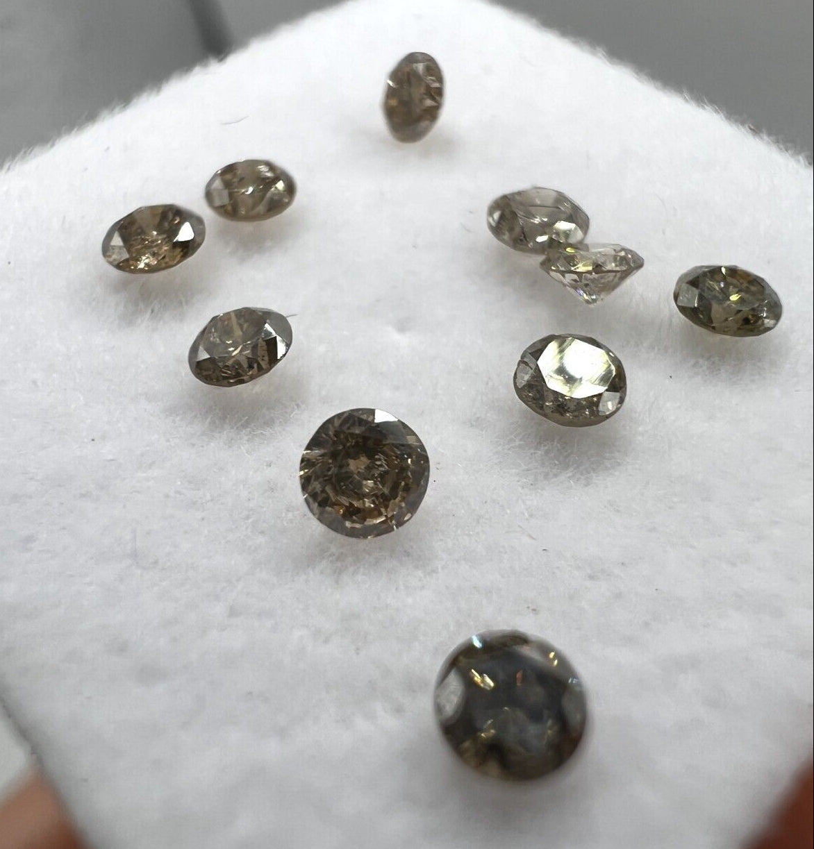 Loser Diamant Mit 0,07 Carat Schöne Fancy Champagne Farbenene Diamanten