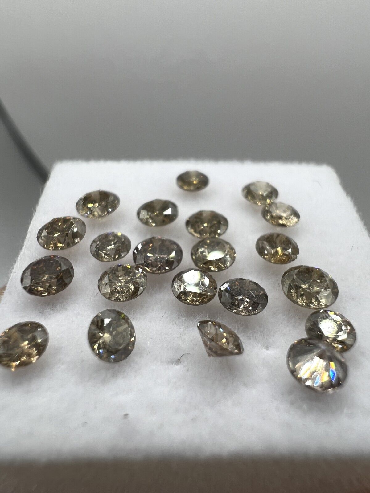 Loser Diamant Mit 0,08Carat Schöne Fancy Champagne Farbenene Diamanten