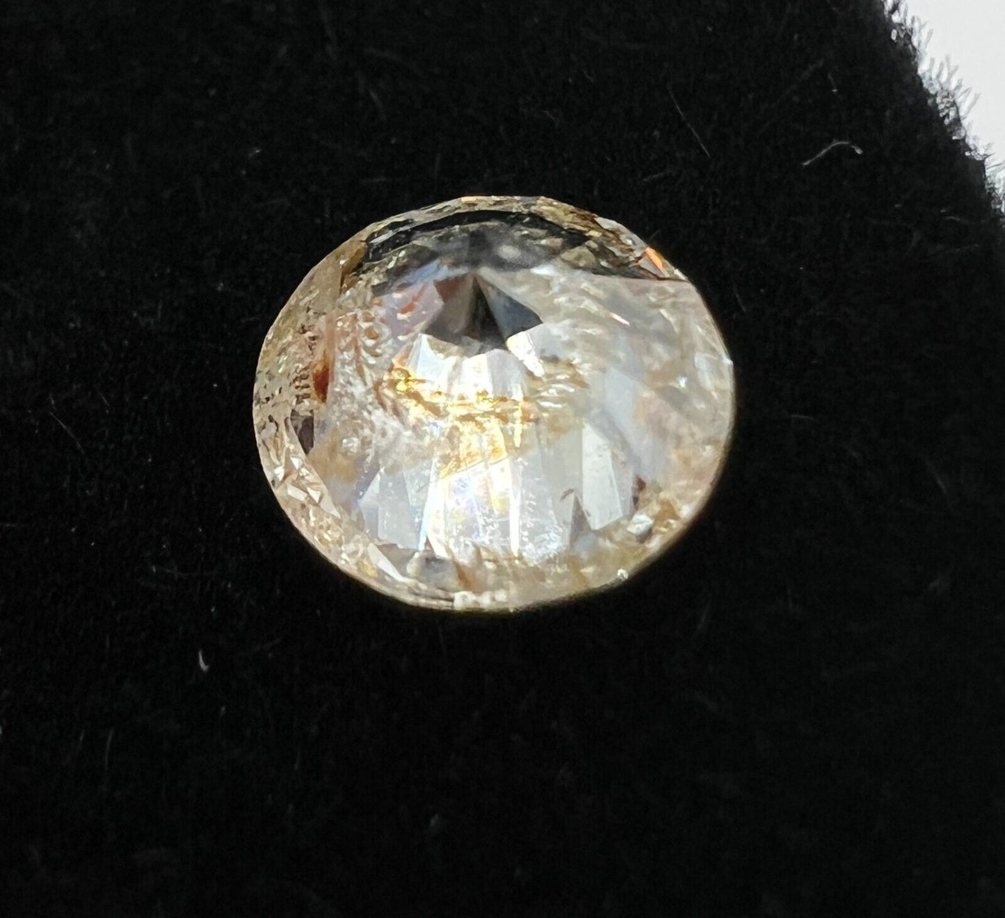 Loser Diamant Mit 0,36 Carat Schöner Weißer Champagne Farbener Diamant