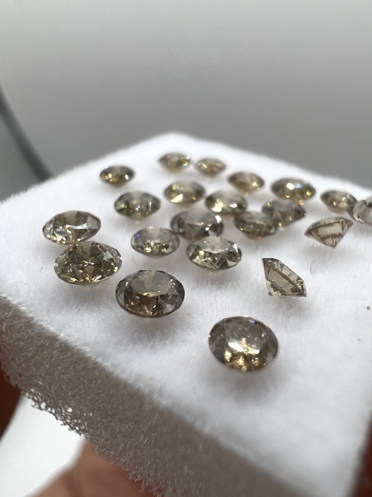 Loser Diamant Mit 0,08Carat Schöne Fancy Champagne Farbenene Diamanten
