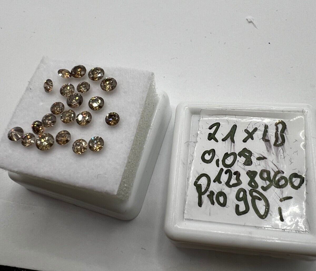 Loser Diamant Mit 0,08Carat Schöne Fancy Champagne Farbenene Diamanten