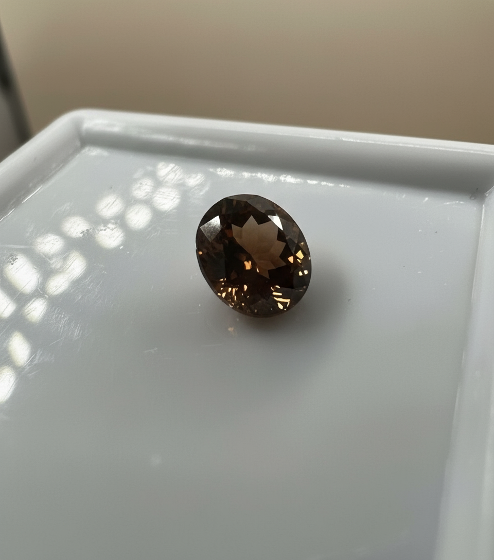 Loser Diamant mit 0,585 Carat Schöner Champagne Farbener Diamant