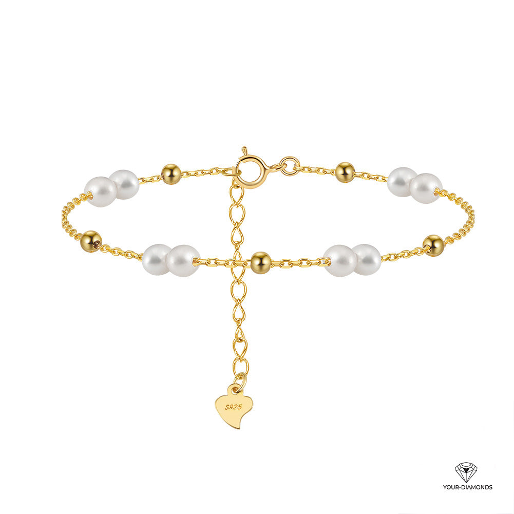 Armband Süßwasser Perle mit Gold