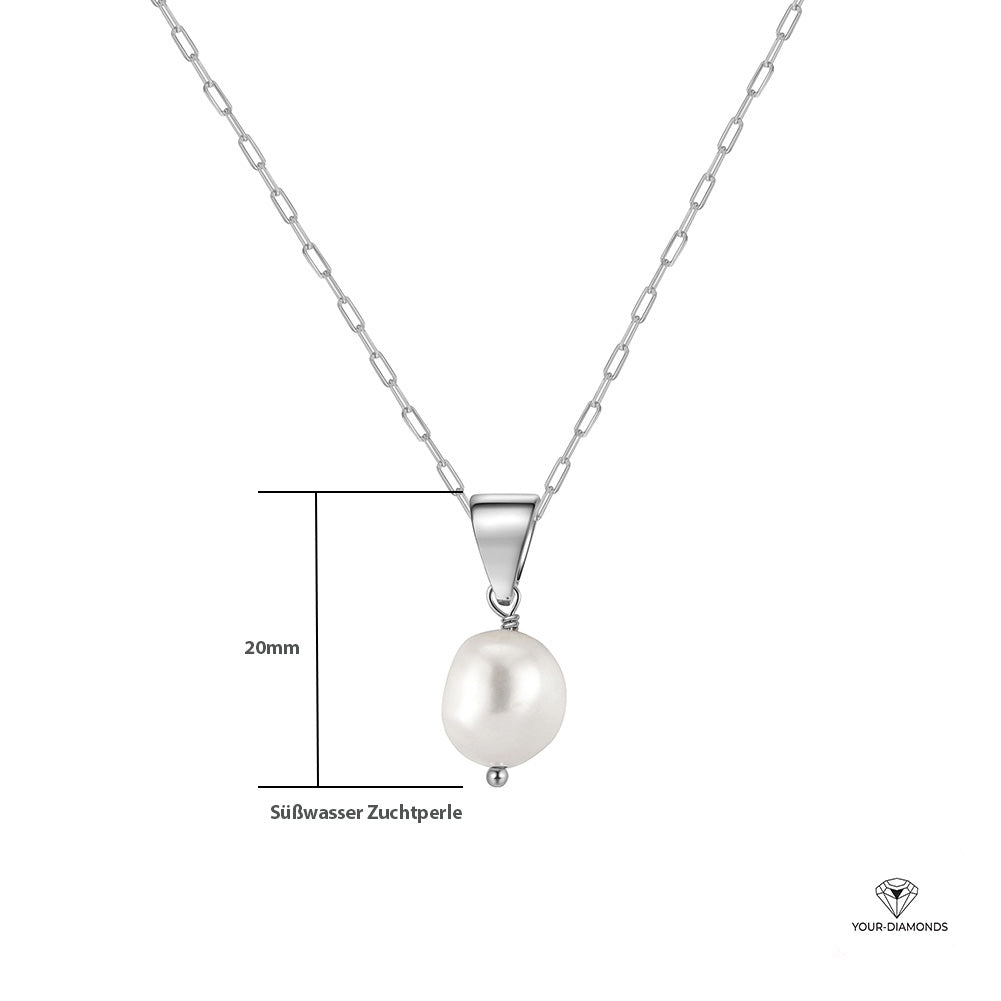 Kette mit Anhänger aus Süßwasser Perle