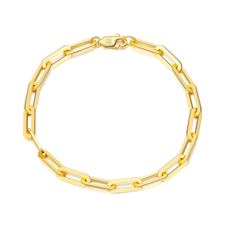 Paperclip Armband Silber/Gold