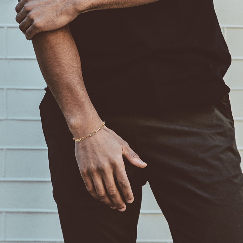 Paperclip Armband Silber/Gold