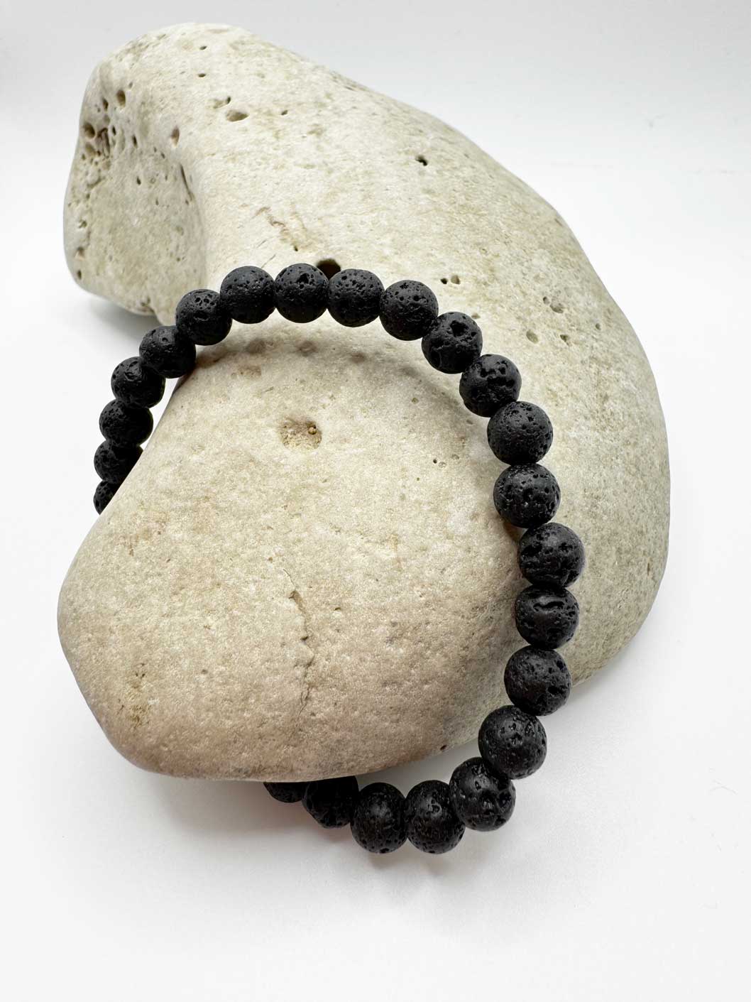 Lavastein / Vulkangestein Armband Perlenform