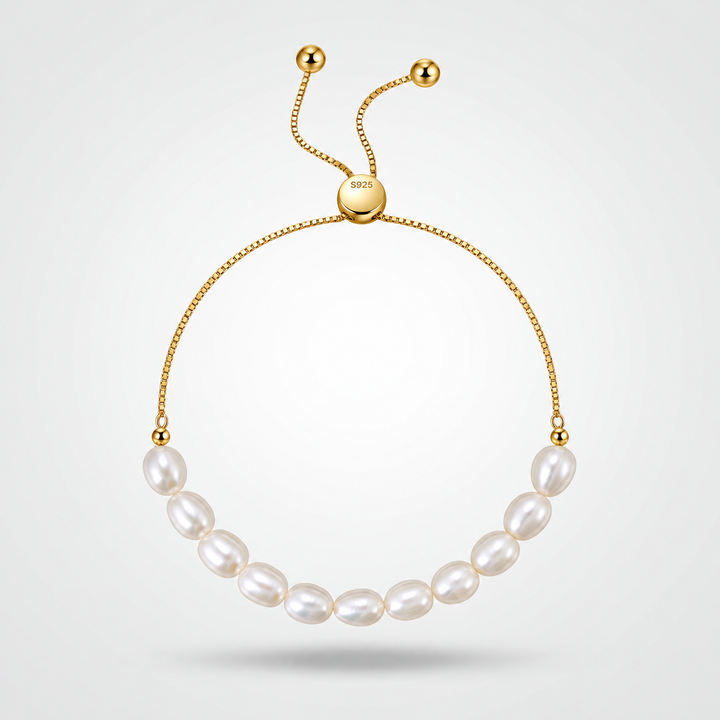 Armband Süßwasser Perlen mit 14k Gold