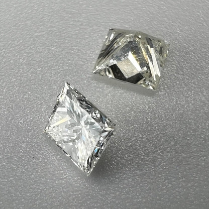 SET 2x Princess Diamant a 0.15 Karat I VVS
