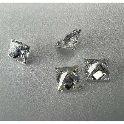 SET 4x Princess Diamant a 0.15 Karat I VVS