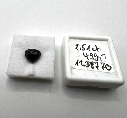 Loser Diamant Mit 2,51 Carat Schöner Schwarzer Fancy  Farbener Diamant