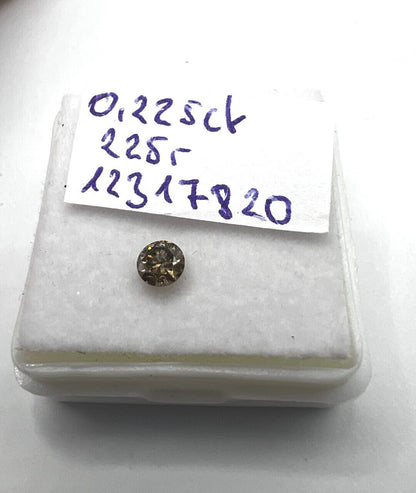 Loser Diamant Mit 0,225 Carat Schöner Champagne Farbener Diamant 