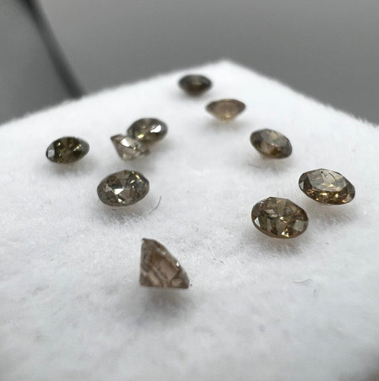 Loser Diamant Mit 0,07 Carat Schöne Fancy Champagne Farbenene Diamanten 