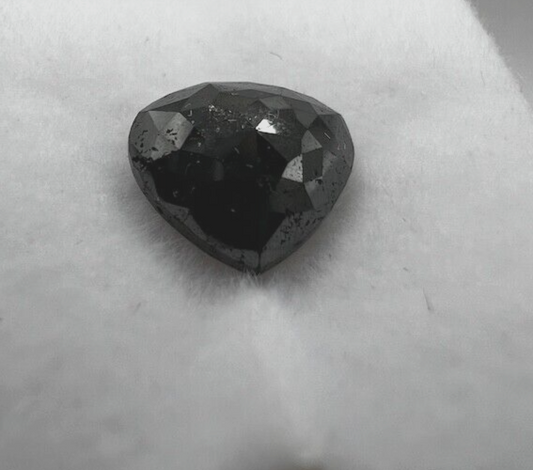 Loser Diamant Mit 2,51 Carat Schöner Schwarzer Fancy  Farbener Diamant