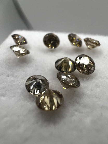 Lose Diamanten Mit 0,12 Carat Schöner Fancy Champagne Farbener Diamant 