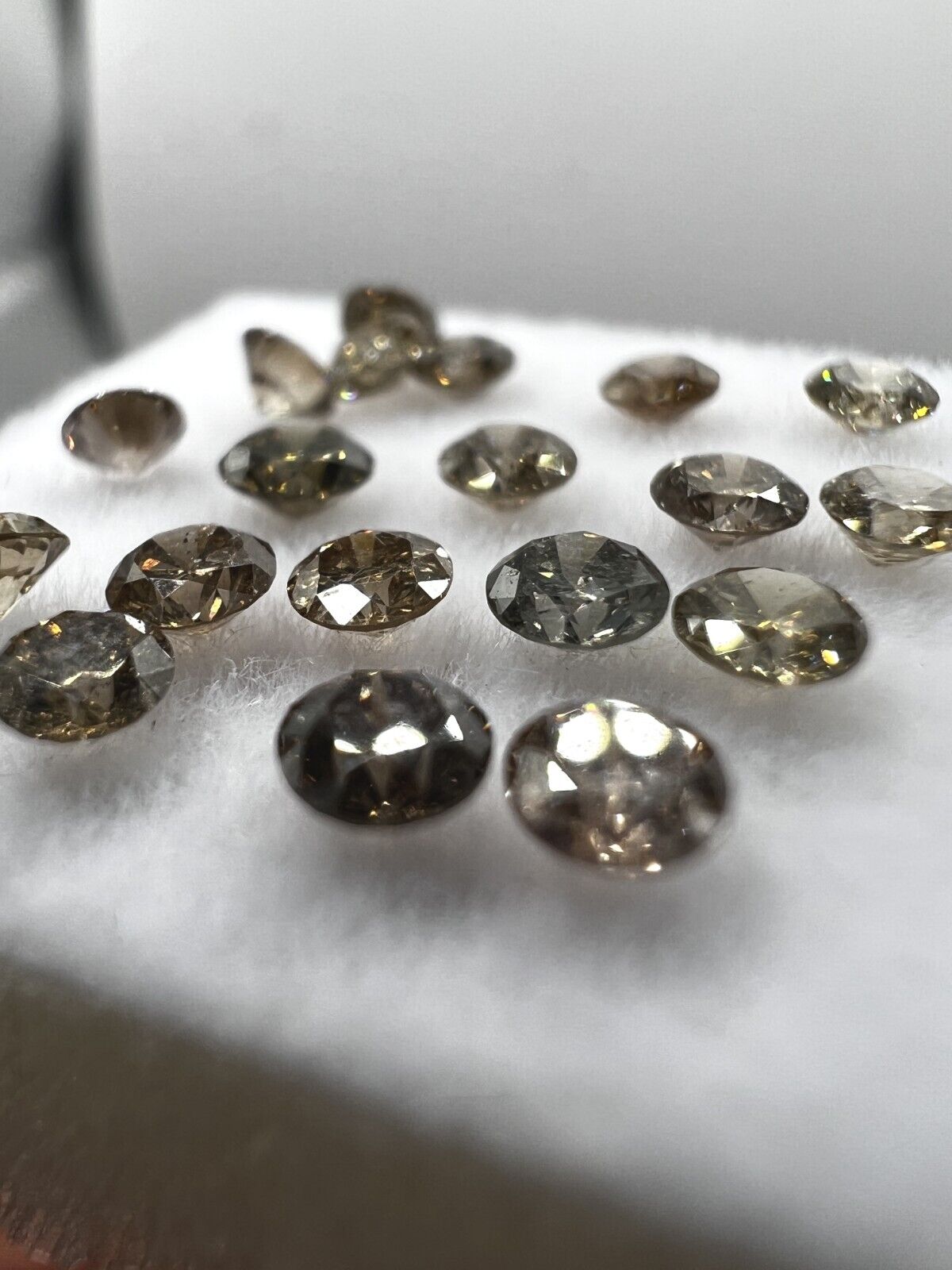 Lose Diamanten Mit 0,09-0,11 Carat Schöne Fancy Champagne Farbenene Diamanten 