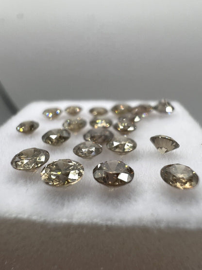 Loser Diamant Mit 0,08Carat Schöne Fancy Champagne Farbenene Diamanten 
