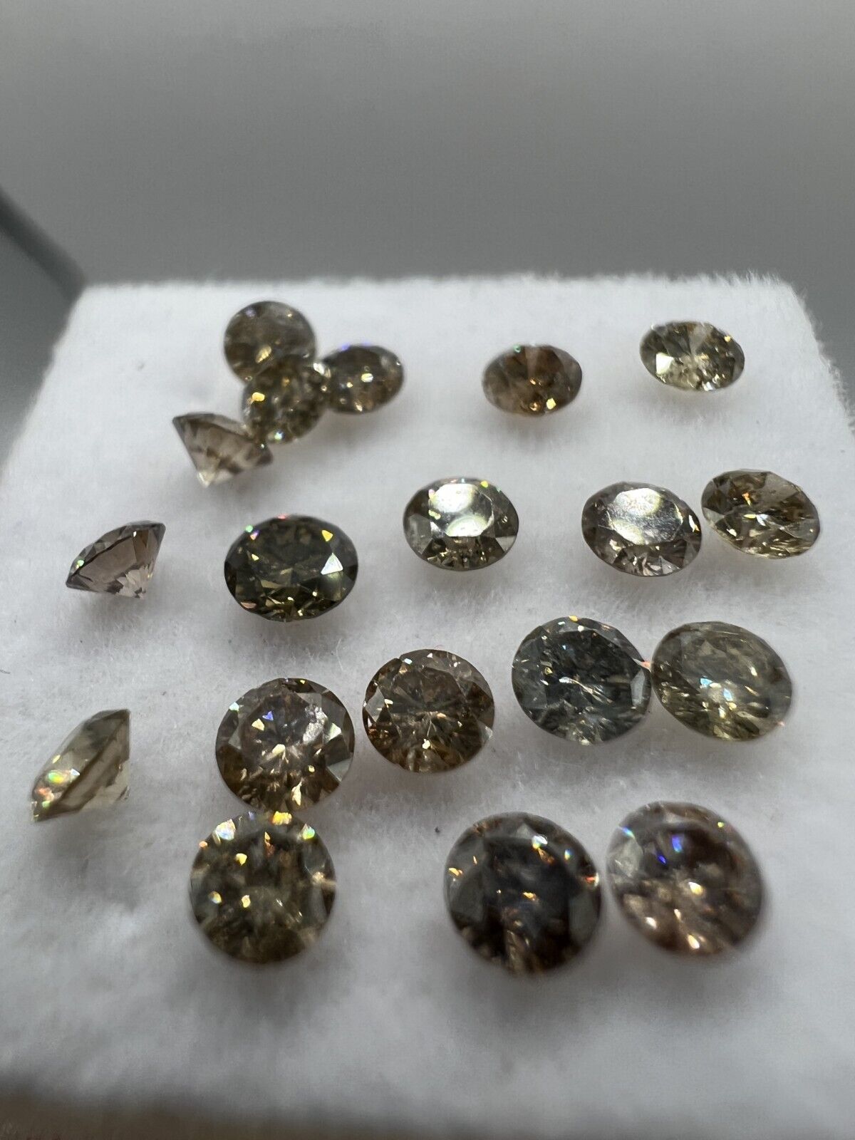 Lose Diamanten Mit 0,09-0,11 Carat Schöne Fancy Champagne Farbenene Diamanten 