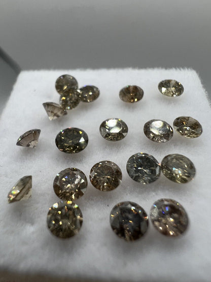Lose Diamanten Mit 0,09-0,11 Carat Schöne Fancy Champagne Farbenene Diamanten 