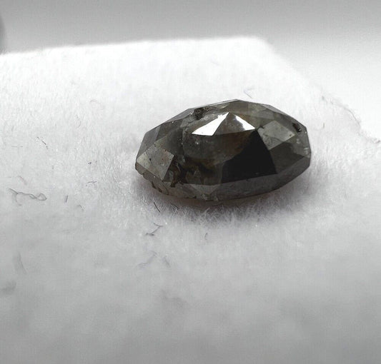 Loser Diamant Mit 0,905 Carat Schöner Fancy Schwarz -Brauner Diamant