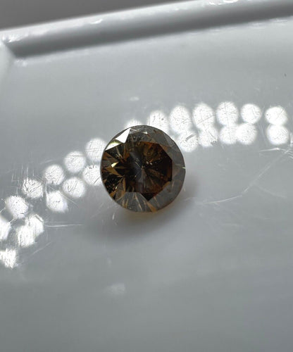 Loser Diamant Mit 0,2 Carat Schöner Champagne- Brauner Diamant 